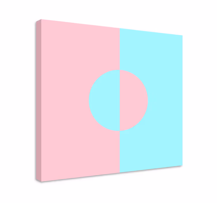 Dipinto geometrico cerchio e divisione - TenStickers