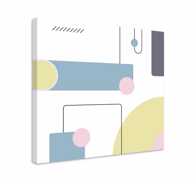 Dipinto moderno composizione geometrica astratta - TenStickers