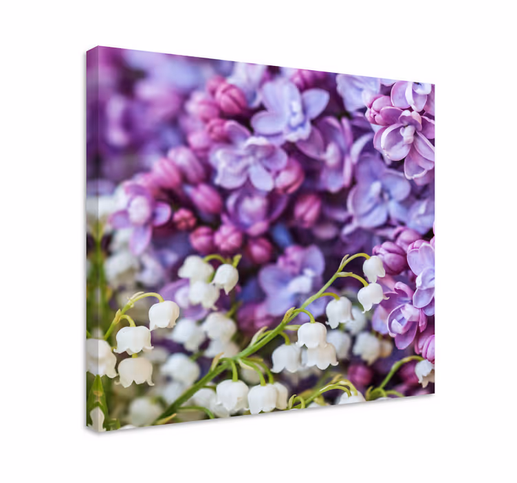 Dipinto con fiori e piante gigli e lillà - TenStickers