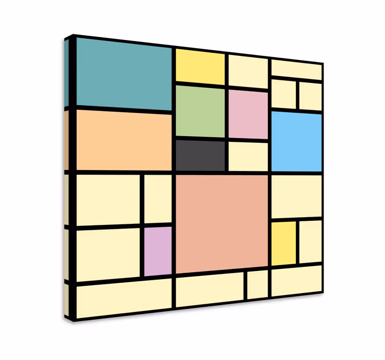 Dipinto geometrico forme geometriche vibranti - TenStickers