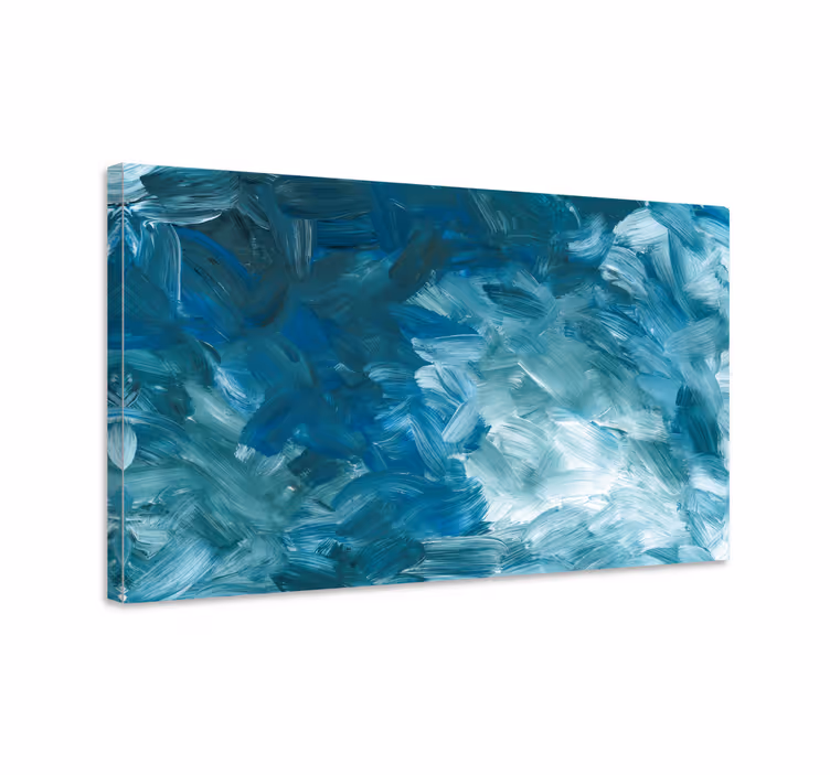 Dipinto astratto vortice blu strutturato - TenStickers