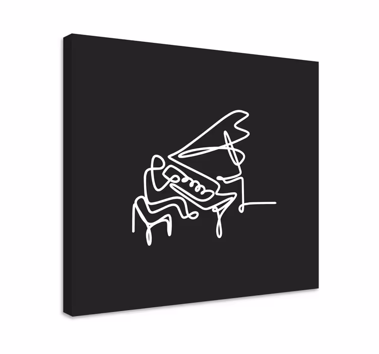 Dipinto musicale melodia astratta per pianoforte - TenStickers