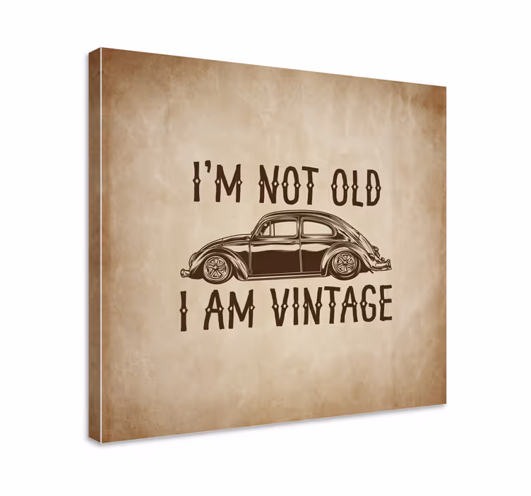 Dipinto vintage citazione auto d'epoca - TenStickers