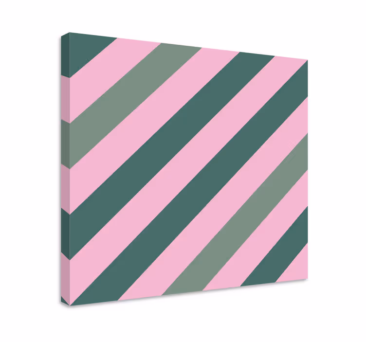 Dipinto geometrico a righe diagonali - TenStickers