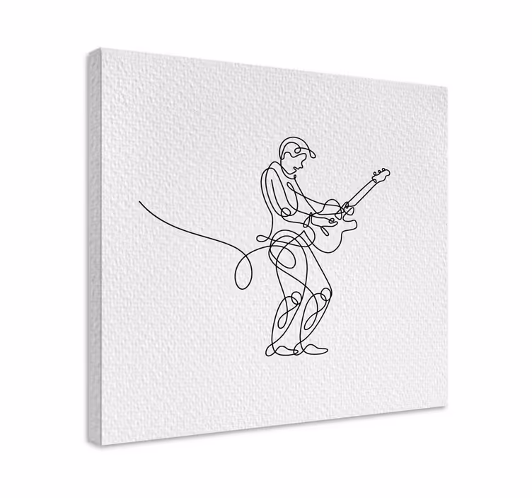 Dipinto musicale musicista che suona la chitarra - TenStickers
