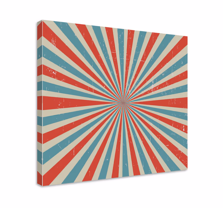 Dipinto astratto design a motivo radiante - TenStickers