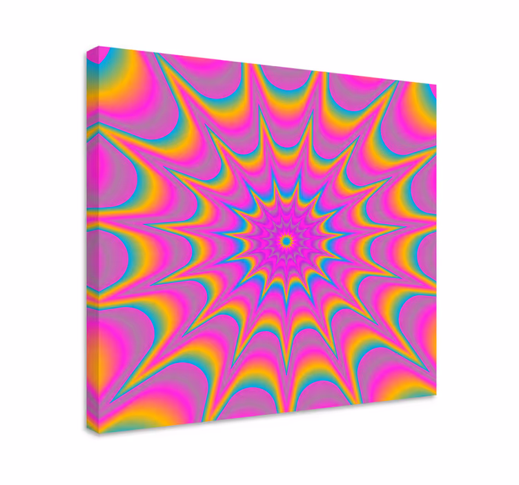 Dipinto astratto motivo a spirale colorato - TenStickers