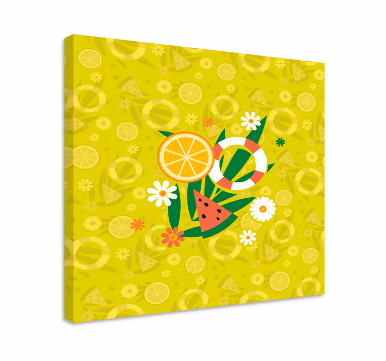 Dipinto con frutta e natura morta delizia tropicale - TenStickers