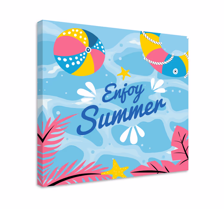 Quadri sportivi divertimento estivo in spiaggia - TenStickers