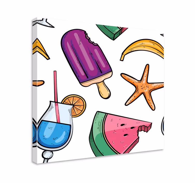 Dipinto con frutta e natura morta estati di frutta - TenStickers