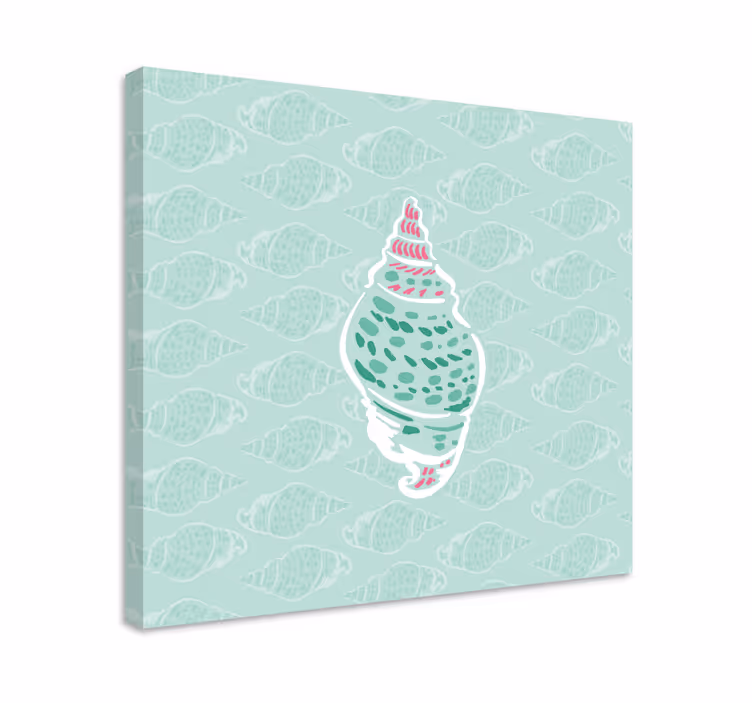 Dipinto con marinaio conchiglia intricata - TenStickers