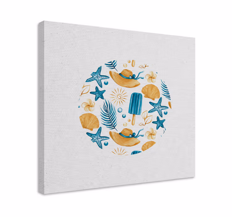 Dipinto con marinaio gelato estivo - TenStickers