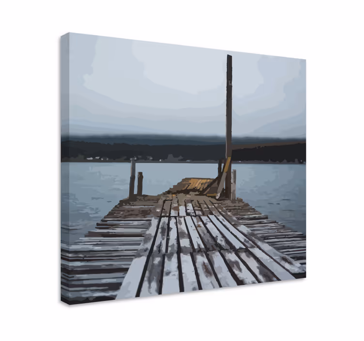 Altri quadri sereno molo di legno - TenStickers
