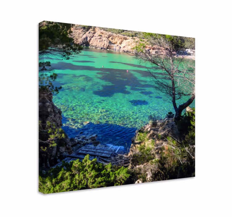 Dipinto di paesaggio paesaggio oceanico sereno - TenStickers