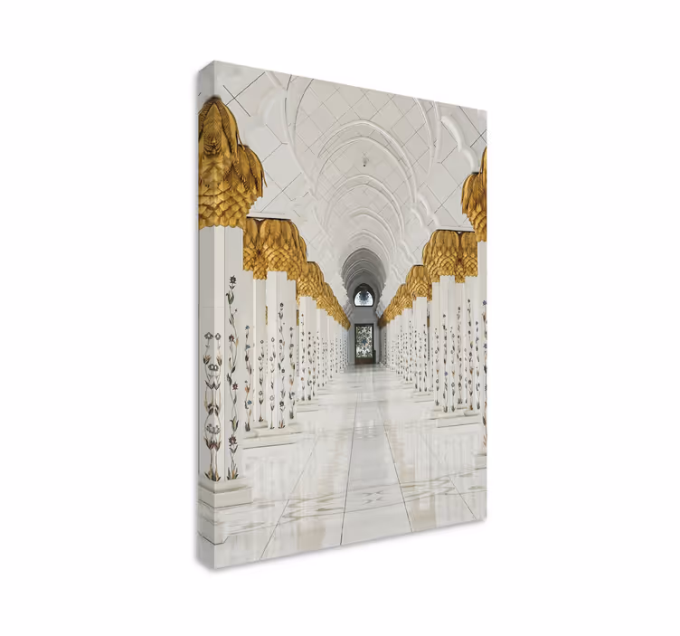 Quadro 3D Archi arabi dorati - TenStickers