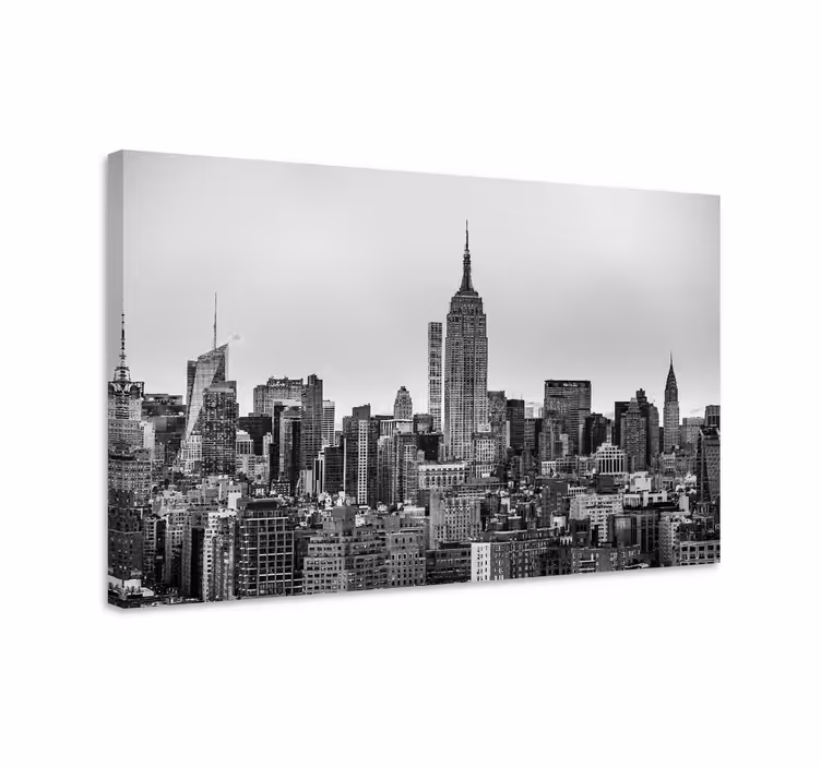 Dipinto città e paesi silhouette di new york - TenStickers