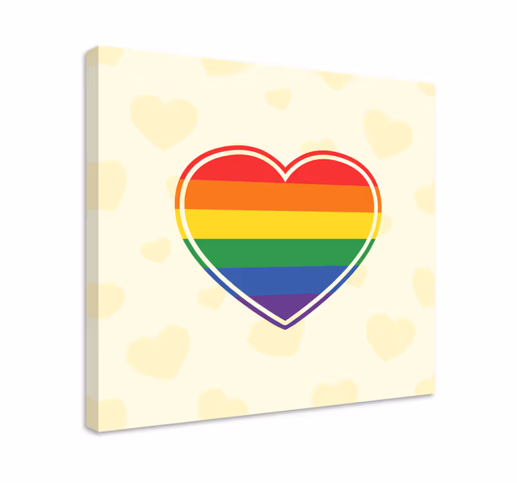 Dipinto con frase simbolo di unità cuore - TenStickers