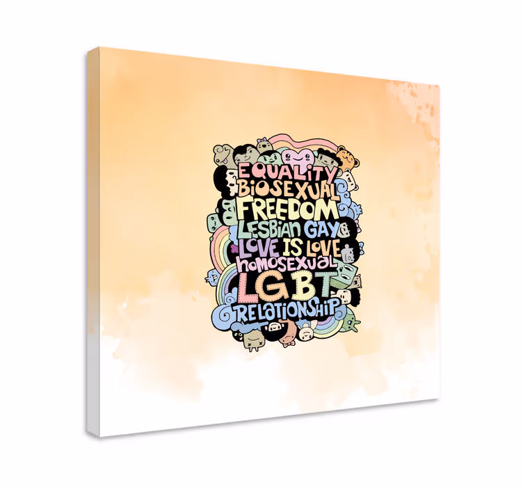 Dipinto con frase l'amore è amore - TenStickers