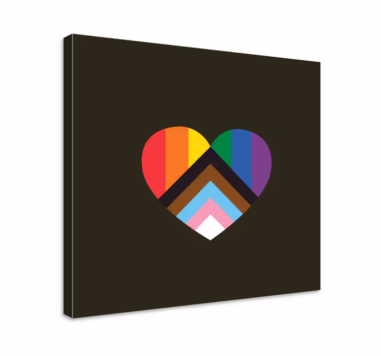 Dipinto vintage strati a forma di cuore - TenStickers
