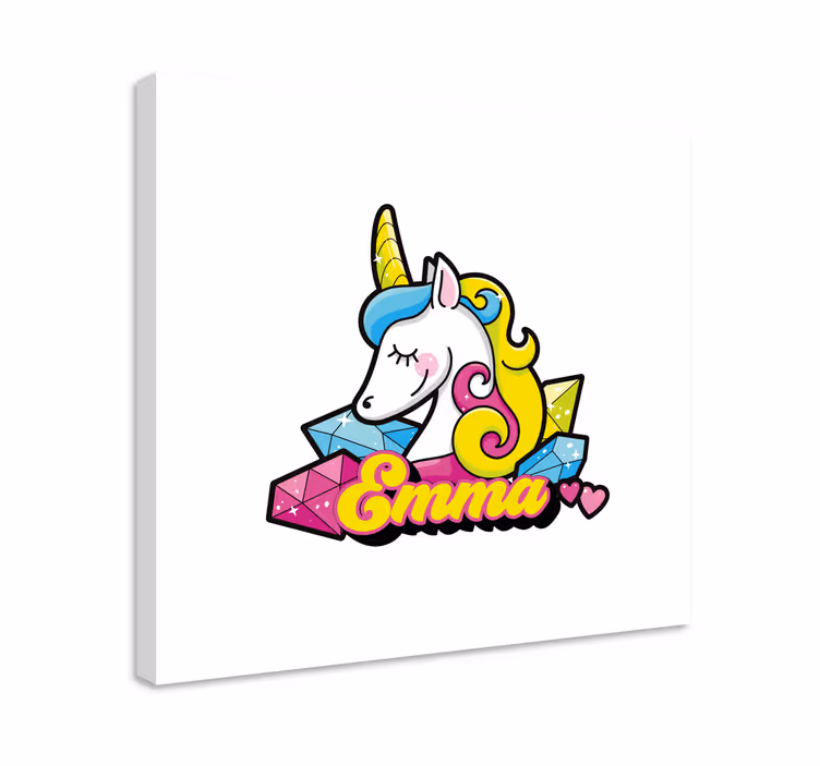 Dipinto unicorno con gemme - TenStickers