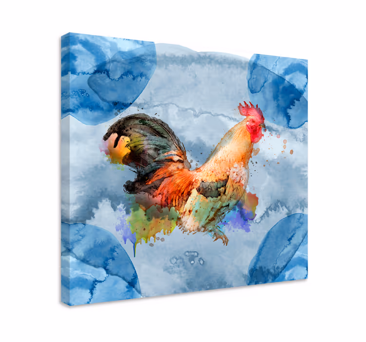 Cornice quadro con animali e insetti schizzi di gallo - TenStickers