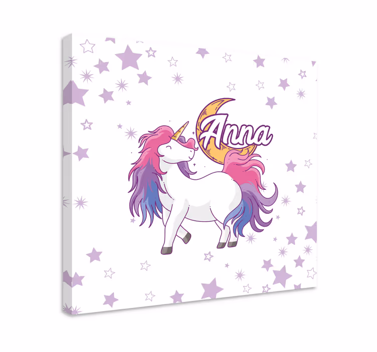Dipinto unicorno con stelle - TenStickers