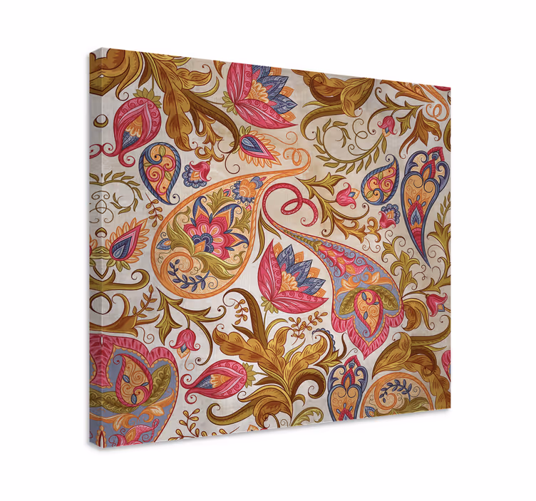 Dipinto con fiori e piante motivi floreali intricati - TenStickers