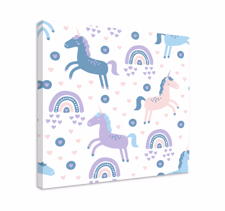 Dipinto cervo motivi di unicorno giocosi - TenStickers