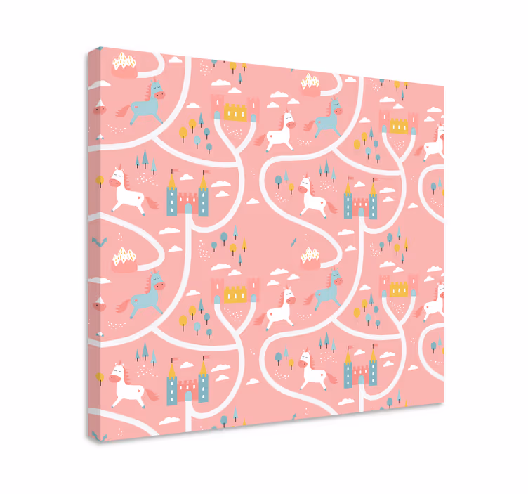 Dipinto cervo viaggio di un unicorno giocoso - TenStickers