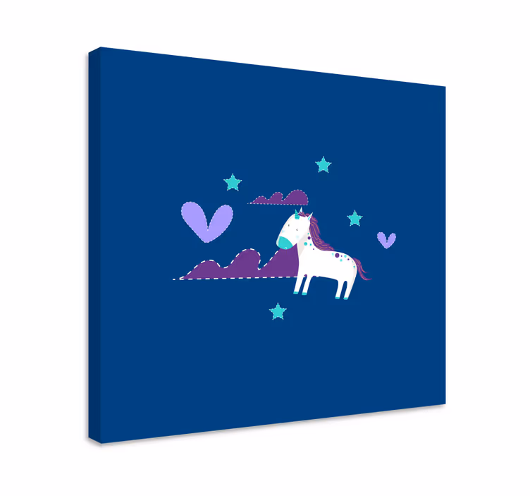Dipinto unicorno scena incantevole di unicorni - TenStickers