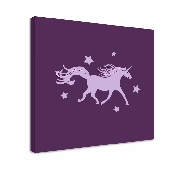 Dipinto unicorno silhouette unicorno maestoso - TenStickers