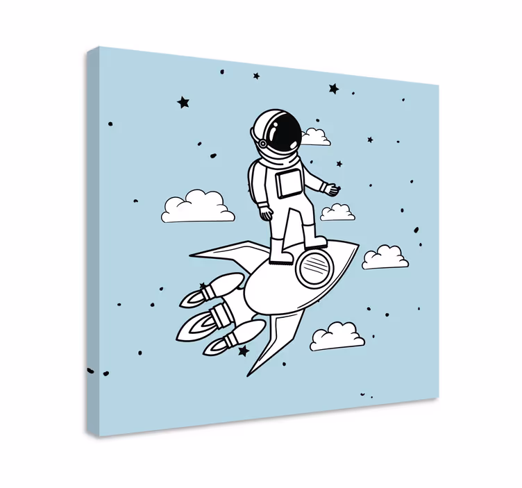 Dipinto con frutta e natura morta avventura astronauta - TenStickers