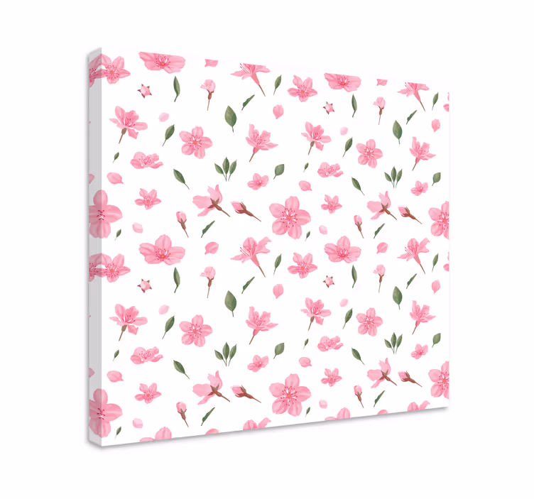 Dipinto con fiori e piante motivo floreale in fiore - TenStickers