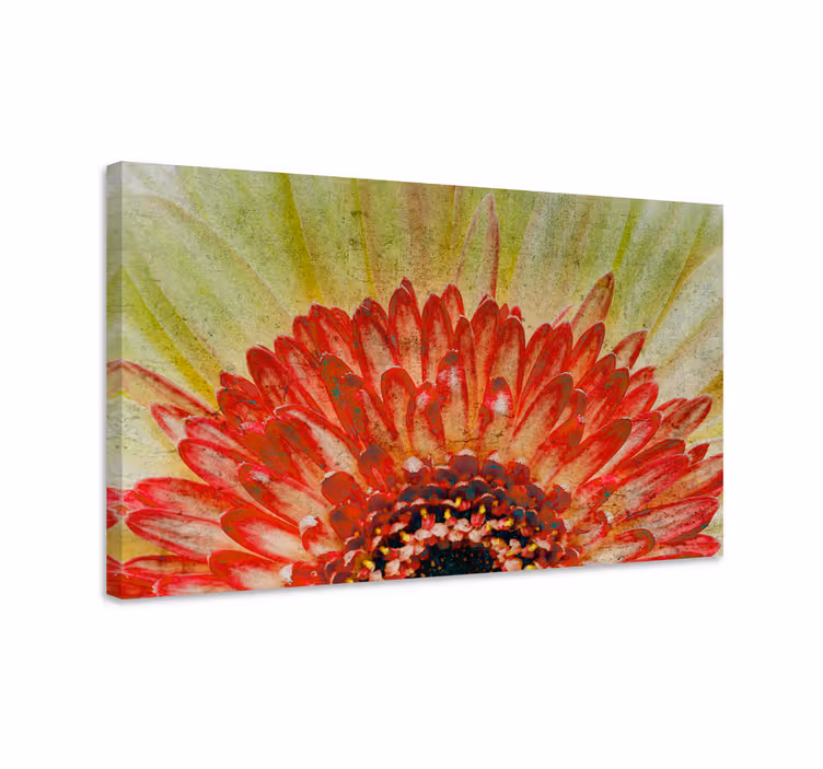 Dipinto con fiori e piante dettaglio di fiori vivaci - TenStickers