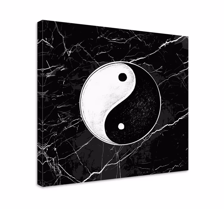 Dipinto zen simbolo yin yang - TenStickers