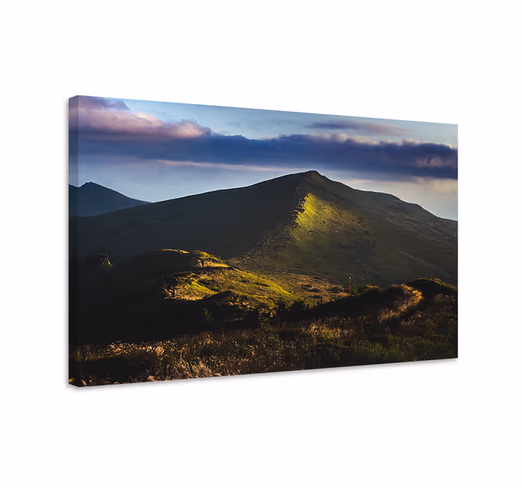 Dipinto di paesaggio vista di picco montano - TenStickers