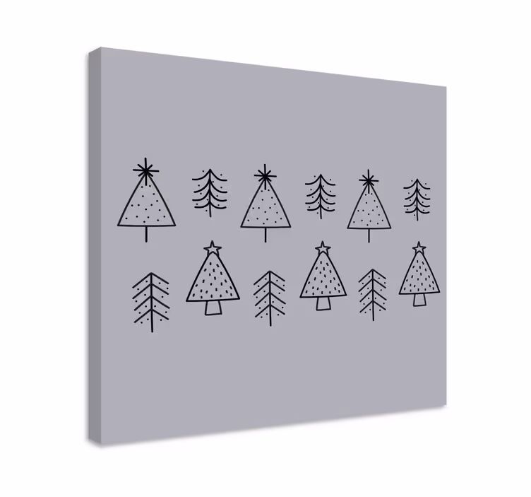 Dipinto alberi alberi di natale stilizzati - TenStickers