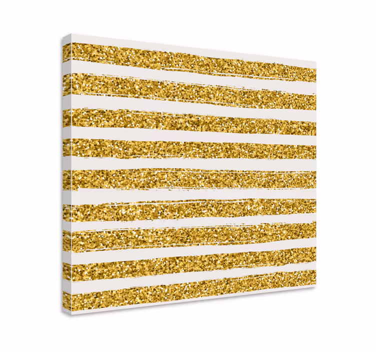 Dipinto astratto strisce di glitter dorato - TenStickers