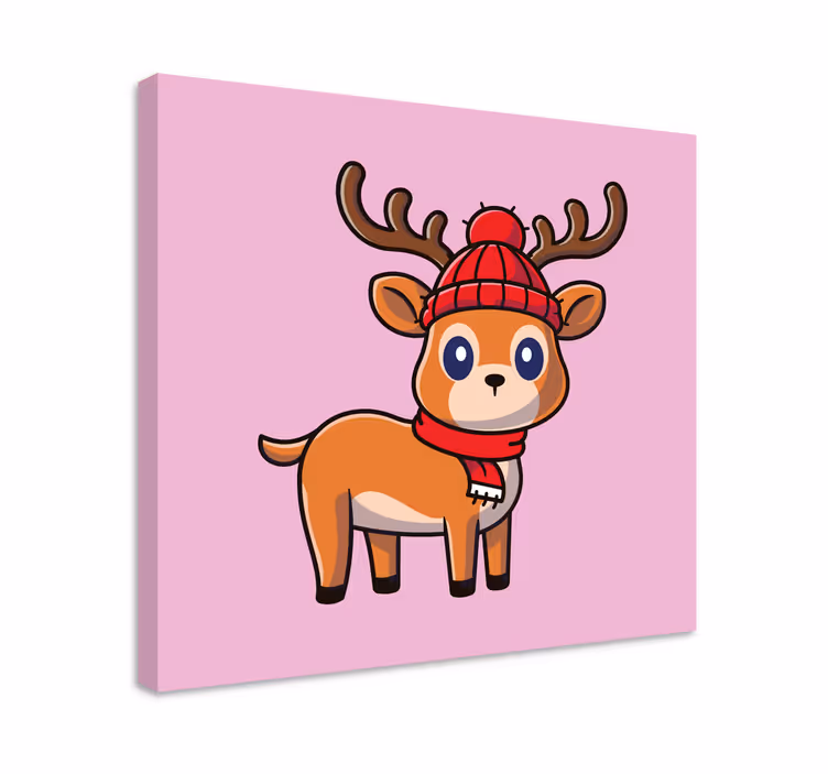 Dipinto con cavallo cerbiatto carino in cartone - TenStickers