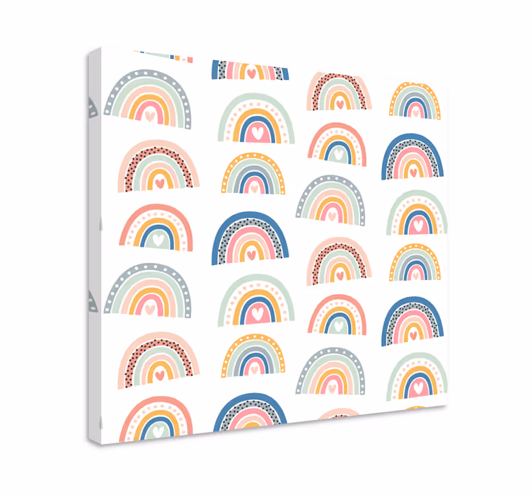 Cornice quadro per bambini con motivi arcobaleno - TenStickers