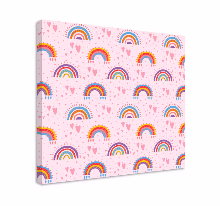 Cornice quadro per bambini motivo arcobaleno vibrante - TenStickers