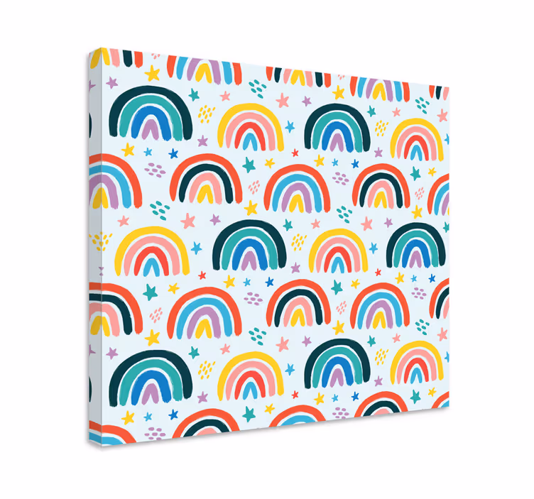 Cornice quadro per bambini motivo arcobaleno colorato - TenStickers