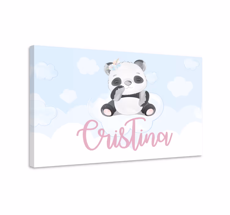 Cornice quadro con animali e insetti panda carino - TenStickers