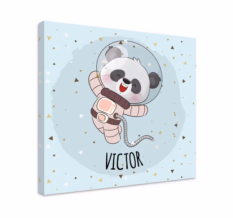 Dipinto 3d panda spaziale allegro - TenStickers