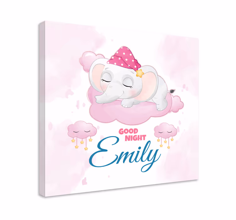 Dipinto con elefanti sogni d'oro elefante - TenStickers