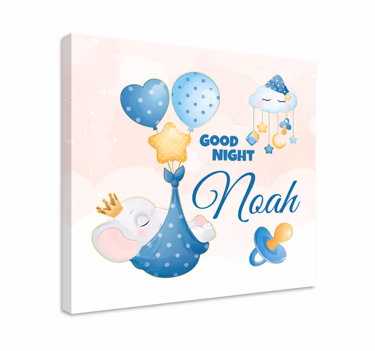 Quadri cameretta neonato elefante della buonanotte - TenStickers