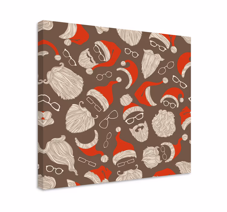 Cornice quadro con animali e insetti volti di babbo natale - TenStickers