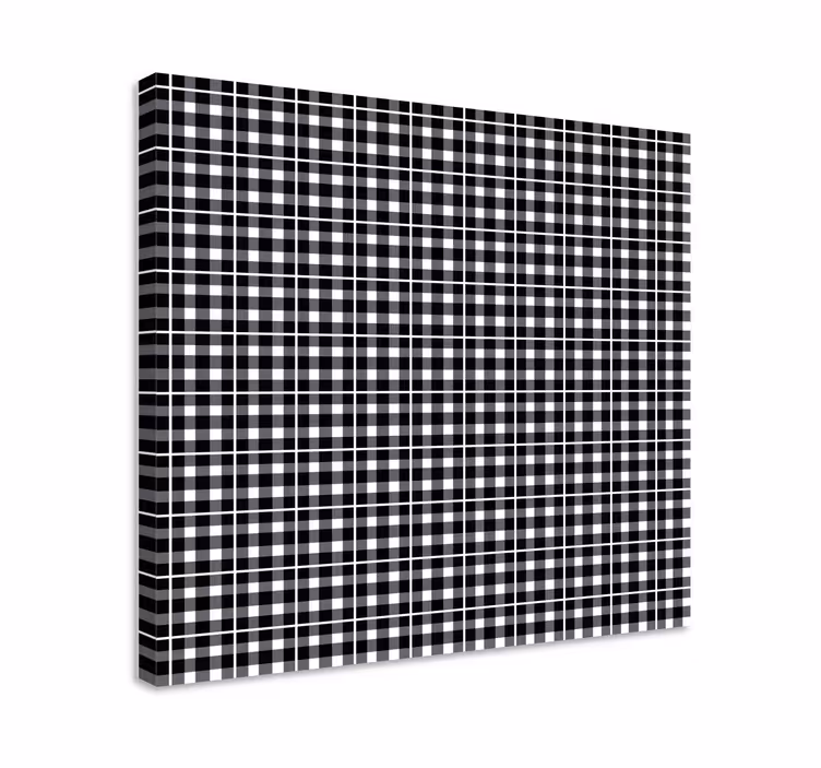 Dipinto geometrico griglia in bianco e nero - TenStickers