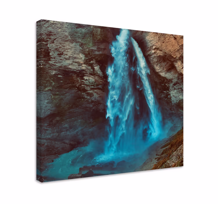 Dipinto di paesaggio cascata che scorre - TenStickers