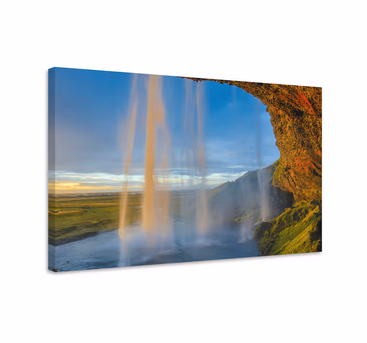 Dipinto di paesaggio cascata di seljalandsfoss - TenStickers